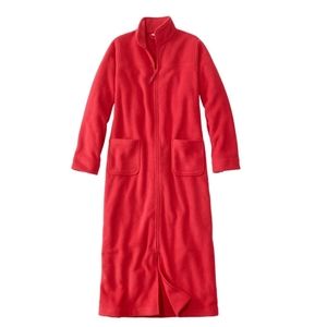 NWT LL Bean Women's Winter Fleece Zip Front Robe